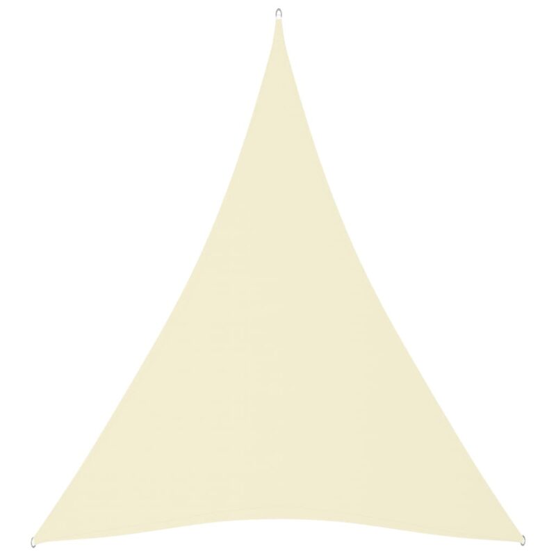 Zonnescherm driehoekig 3x4x4 m oxford stof crmekleurig