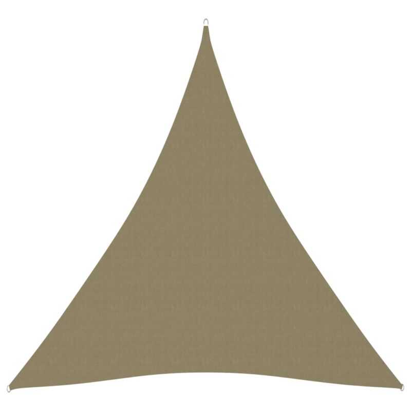 Zonnescherm driehoekig 5x6x6 m oxford stof beige