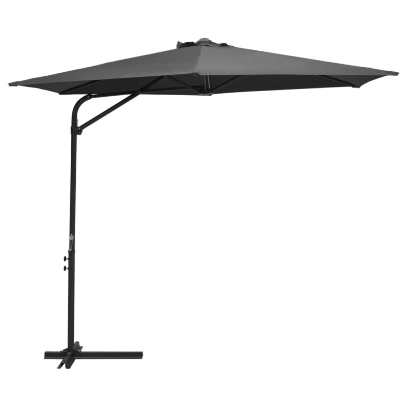 Parasol met stalen paal 300x250 cm antraciet