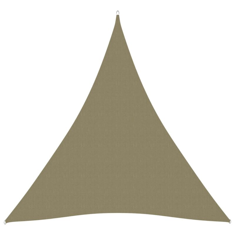 Zonnescherm driehoekig 3x4x4 m oxford stof beige