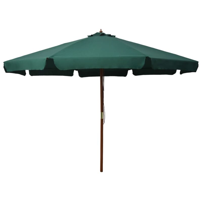 Parasol met houten paal 330 cm groen